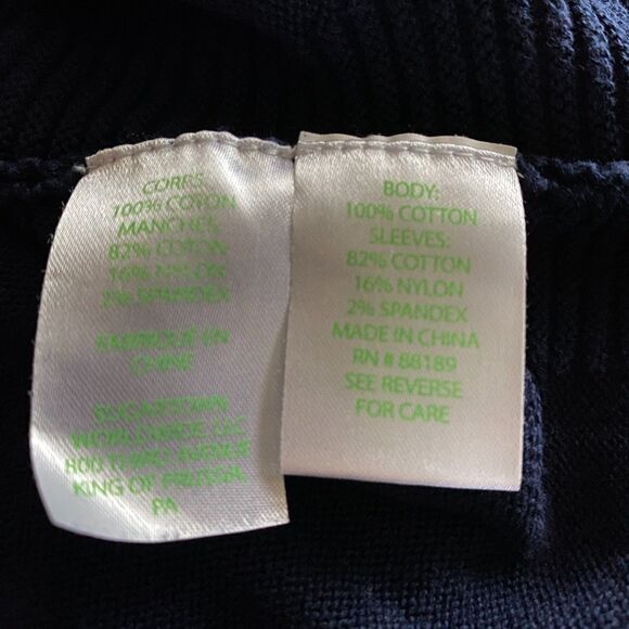 Lilly Pulitzer Navy Fringe Sweater Girls' XL (12/14) - Picture 9 of 10